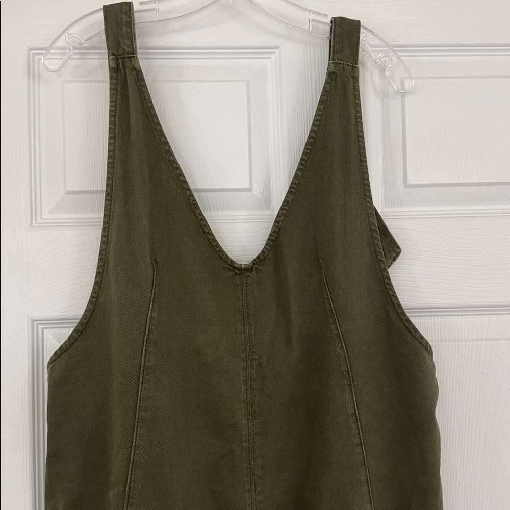 Free People Denim Jumpsuit Sz S in Olive - Picture 7 of 7